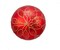 80MM Glitter Pattern Glass Ball, 6 Piece Box Ornament, red, Gold, 6 Count for Christmas